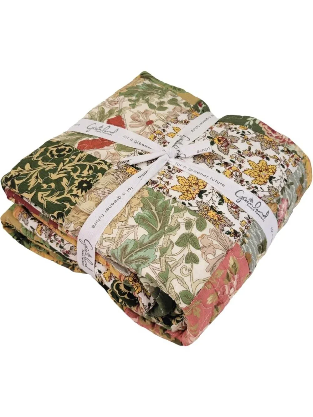 Antique Chic Quilted Patchwork Throw Blanket, 50x60, Cozy Multicolor Home Decor